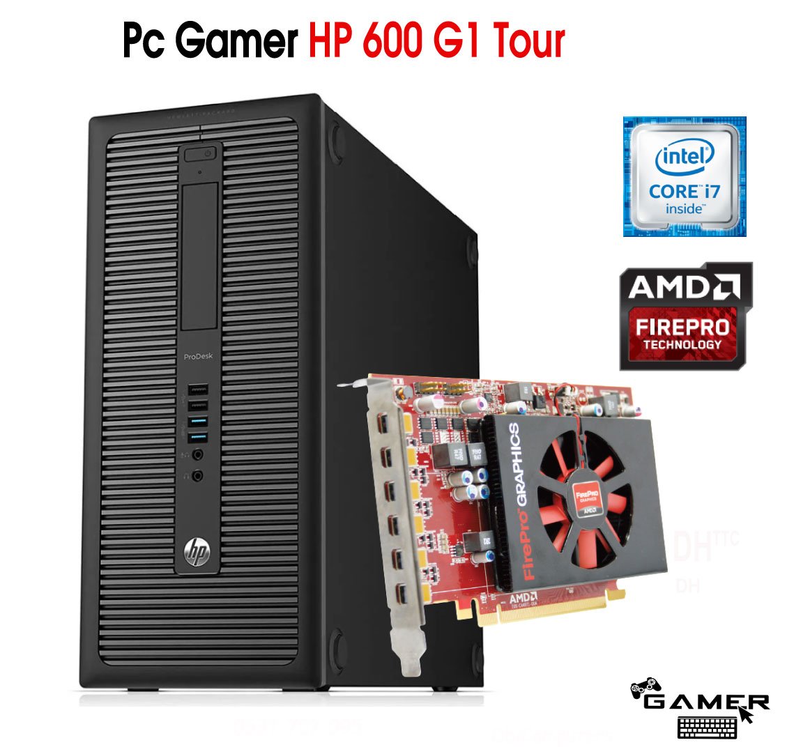 PC GAMER HP ProDesk 600 G1 Tour CPU I7 Ram 8Gb 128GB